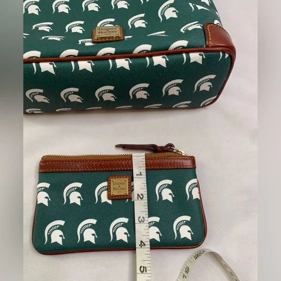 Dooney and Bourke Michigan State University MSU double zip crossbody bag wallet